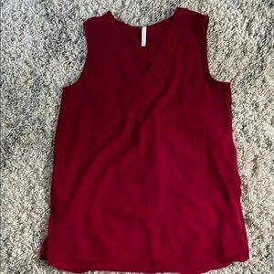 Passport Red Sleeveless Tank Top Simple Design